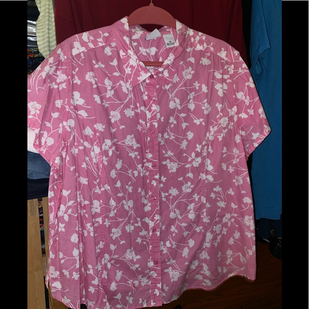 Kim Rogers 3x short sleeve camp shirt